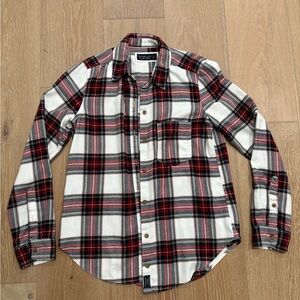 A&F Black and Red Plaid flannel